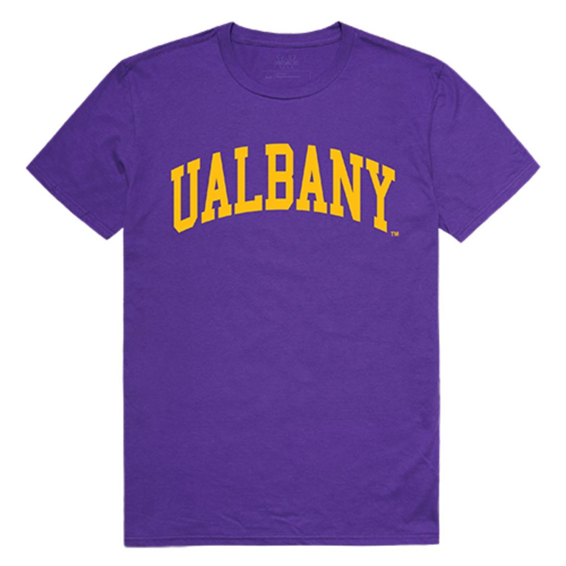 UAlbany University at Albany The Great Danes College T-Shirt Purple-Campus-Wardrobe