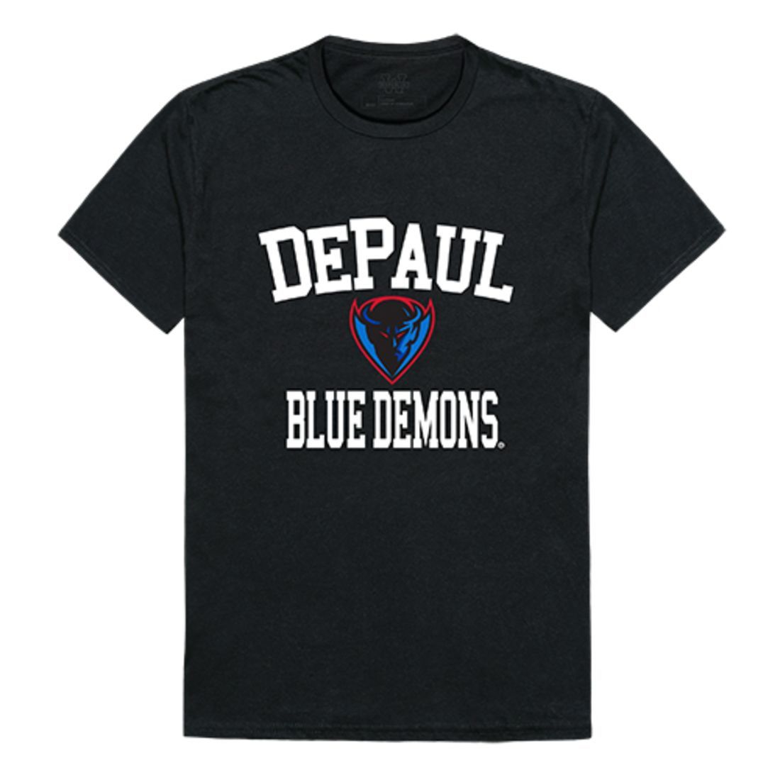 DePaul University Blue Demons Arch T-Shirt Black-Campus-Wardrobe