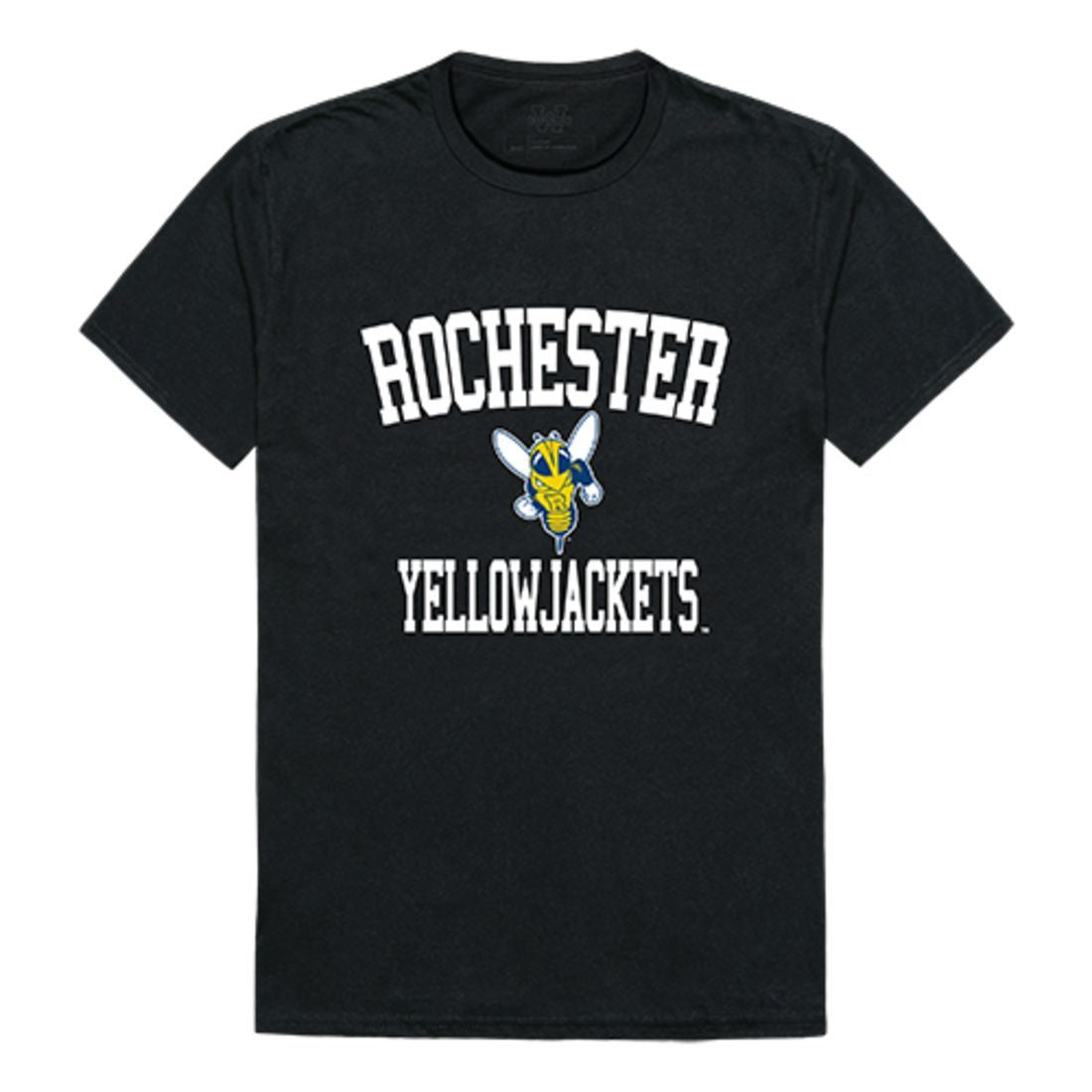 University of Rochester Yellowjackets Arch T-Shirt Black-Campus-Wardrobe