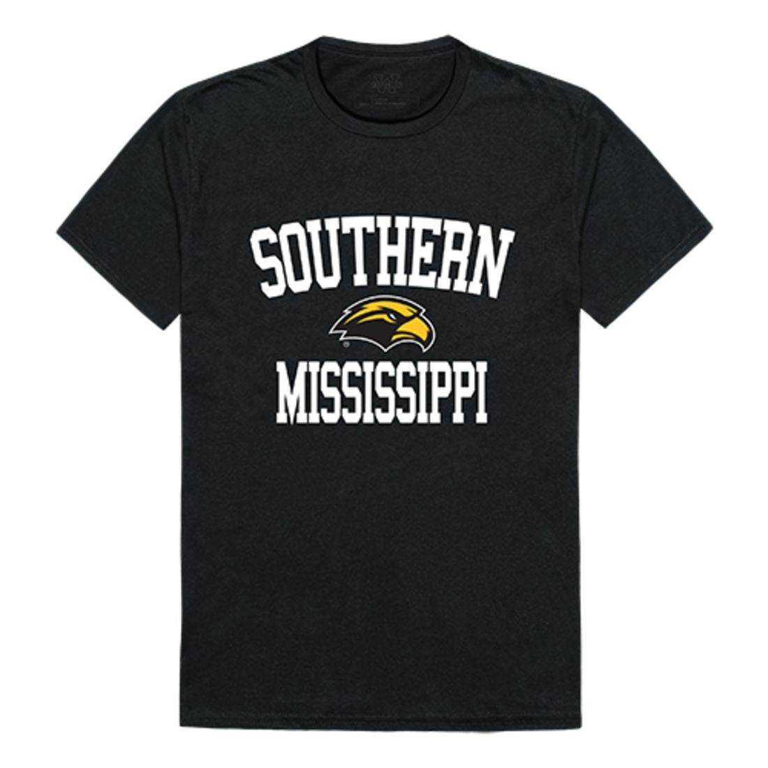 USM University of Southern Mississippi Golden Eagles Arch T-Shirt Black-Campus-Wardrobe