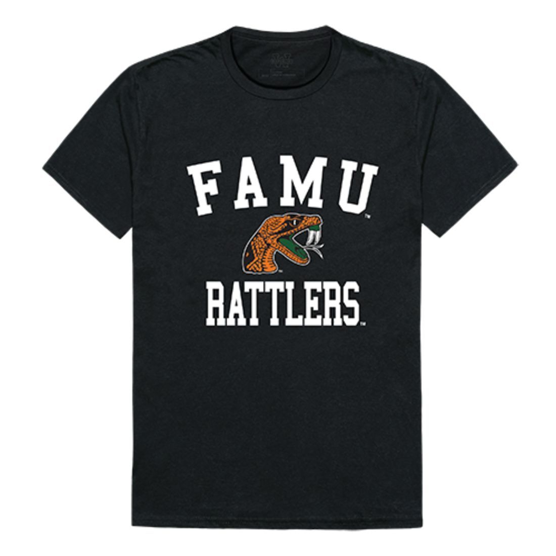 FAMU Florida A&M University Rattlers Arch T-Shirt Black-Campus-Wardrobe