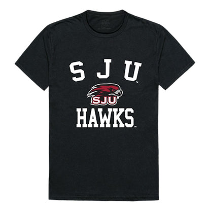 SJU Saint Joseph's University Hawks Arch T-Shirt Black-Campus-Wardrobe