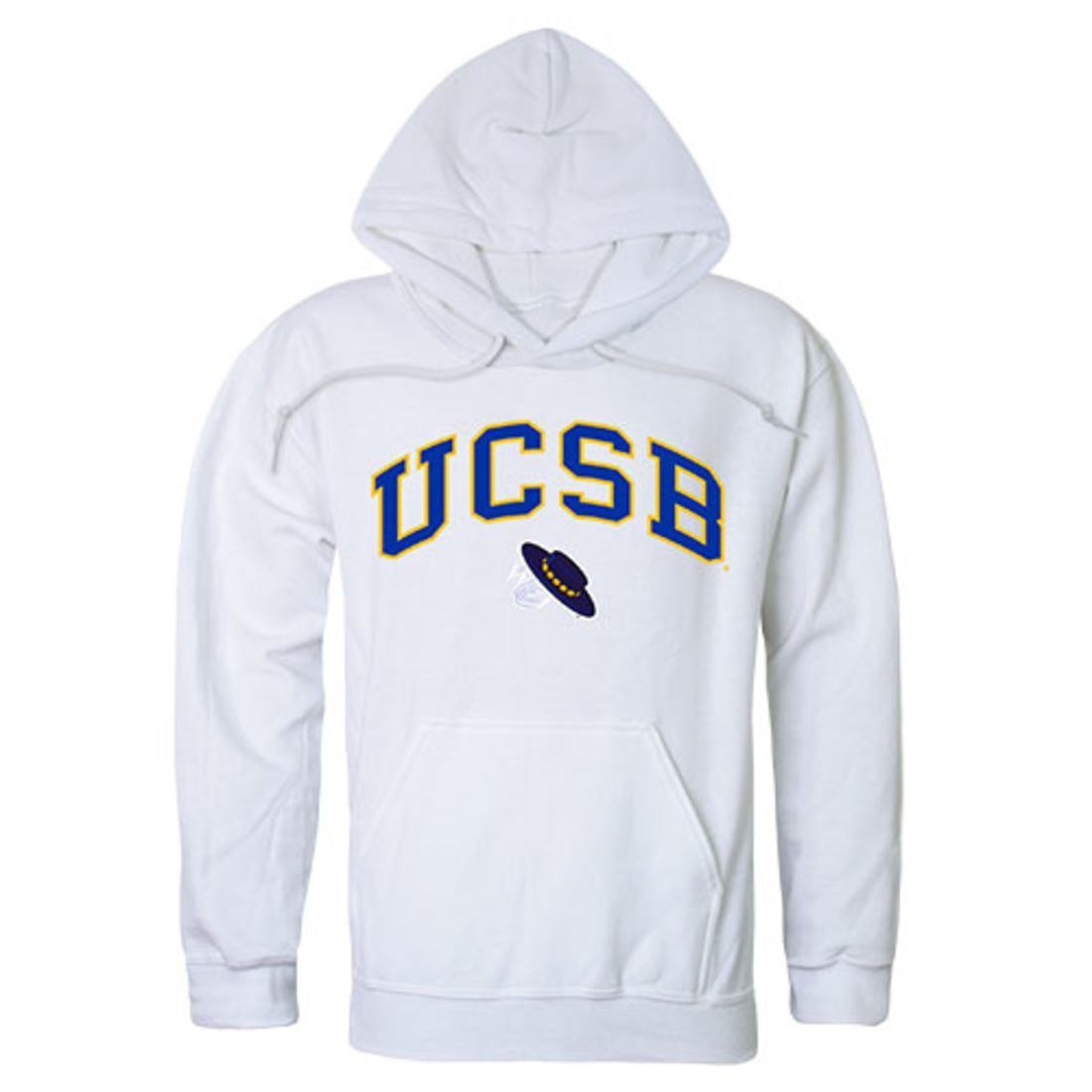 UCSB University of California, Santa Barbara Gauchos Campus Hoodie Sweatshirt White-Campus-Wardrobe