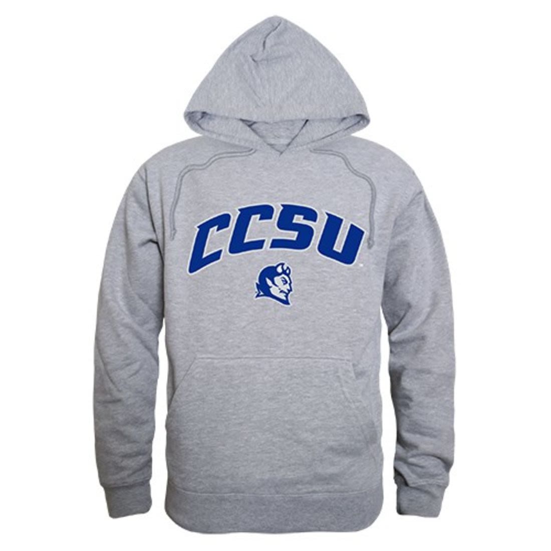 Central Connecticut State University Blue Devils Campus Hoodie Sweatshirt Heather Grey-Campus-Wardrobe
