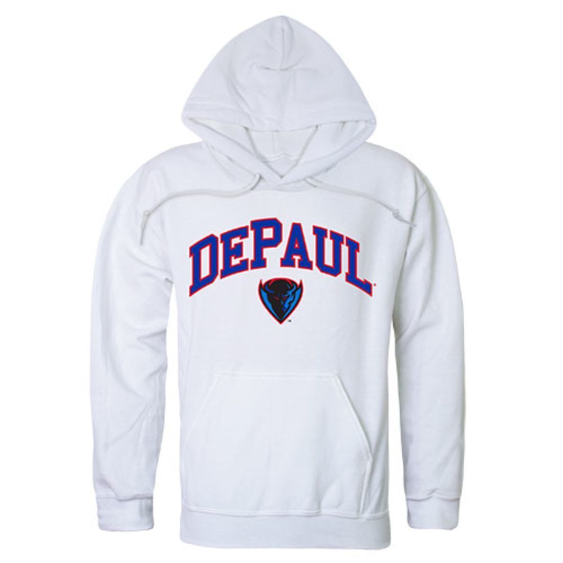 DePaul University Blue Demons Campus Hoodie Sweatshirt White-Campus-Wardrobe