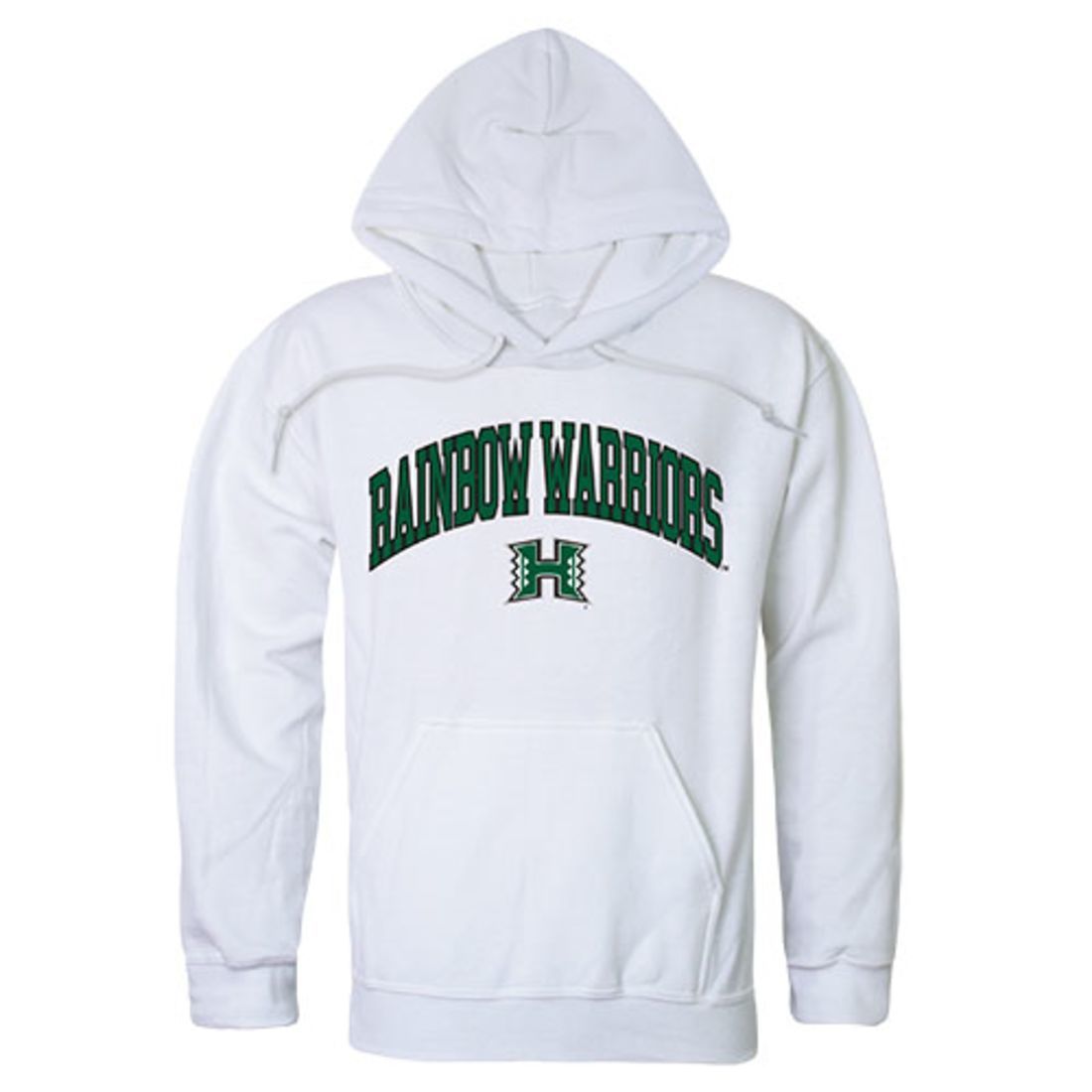 University of Hawaii Rainbow Warriors Campus Hoodie Sweatshirt White-Campus-Wardrobe