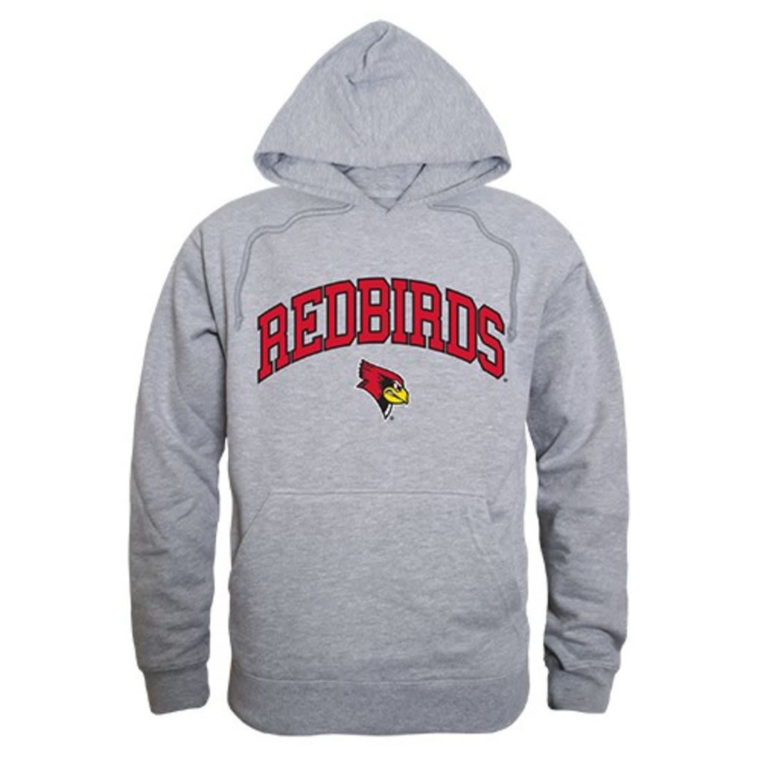 Illinois State University Redbirds Campus Hoodie Sweatshirt Heather Grey-Campus-Wardrobe