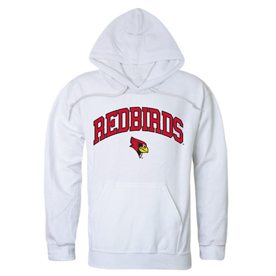 Illinois State University Redbirds Campus Hoodie Sweatshirt White-Campus-Wardrobe