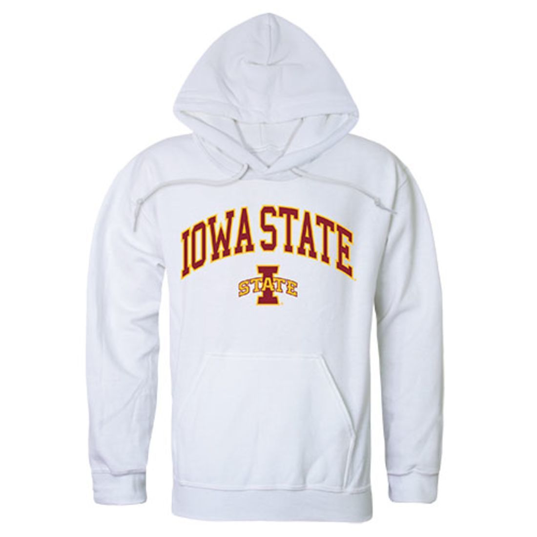 Iowa State University Cyclones Campus Hoodie Sweatshirt White-Campus-Wardrobe