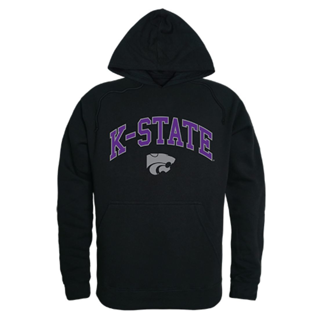 Kansas State University Wildcats Campus Hoodie Sweatshirt Black-Campus-Wardrobe
