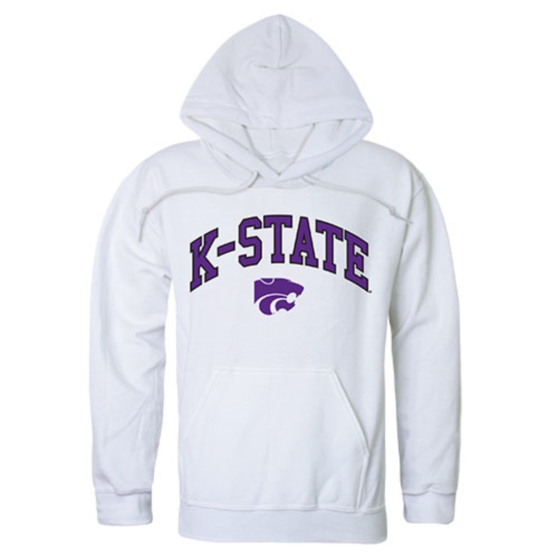 Kansas State University Wildcats Campus Hoodie Sweatshirt White-Campus-Wardrobe