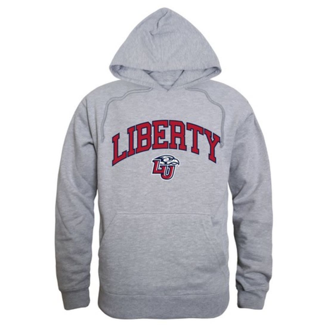 Liberty University Flames Campus Hoodie Sweatshirt Heather Grey-Campus-Wardrobe
