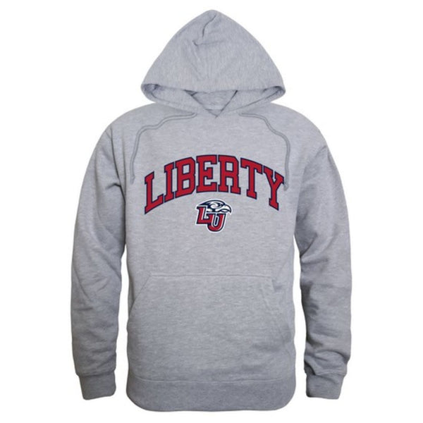 Liberty University Flames Campus Hoodie Sweatshirt Heather Grey