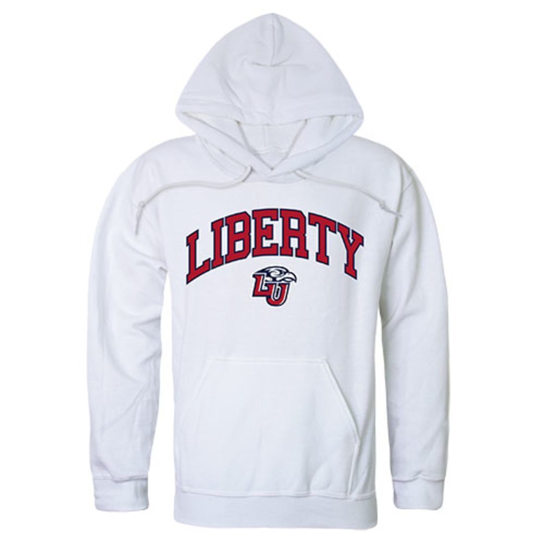 Liberty University Flames Campus Hoodie Sweatshirt White-Campus-Wardrobe