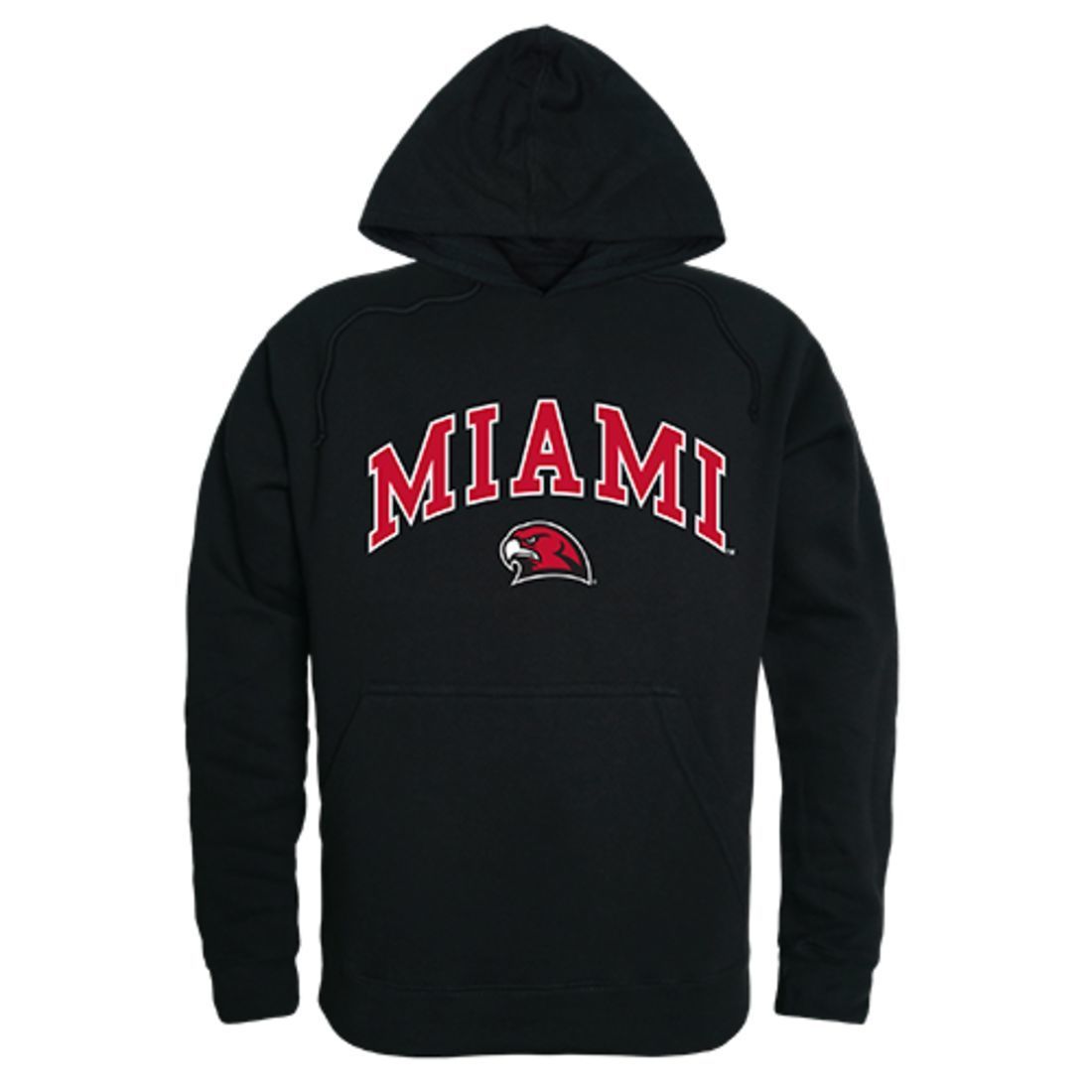 Miami University RedHawks Campus Hoodie Sweatshirt Black-Campus-Wardrobe