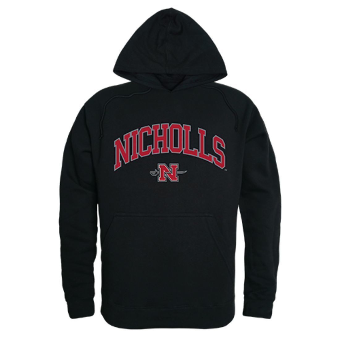 Nicholls State University Colonels Campus Hoodie Sweatshirt Black-Campus-Wardrobe