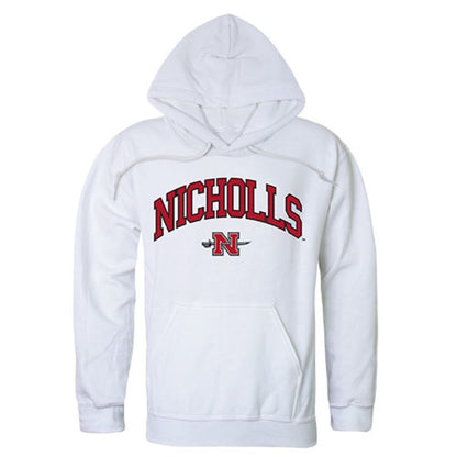 Nicholls State University Colonels Campus Hoodie Sweatshirt White-Campus-Wardrobe