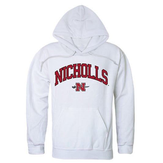 Nicholls State University Colonels Campus Hoodie Sweatshirt White-Campus-Wardrobe