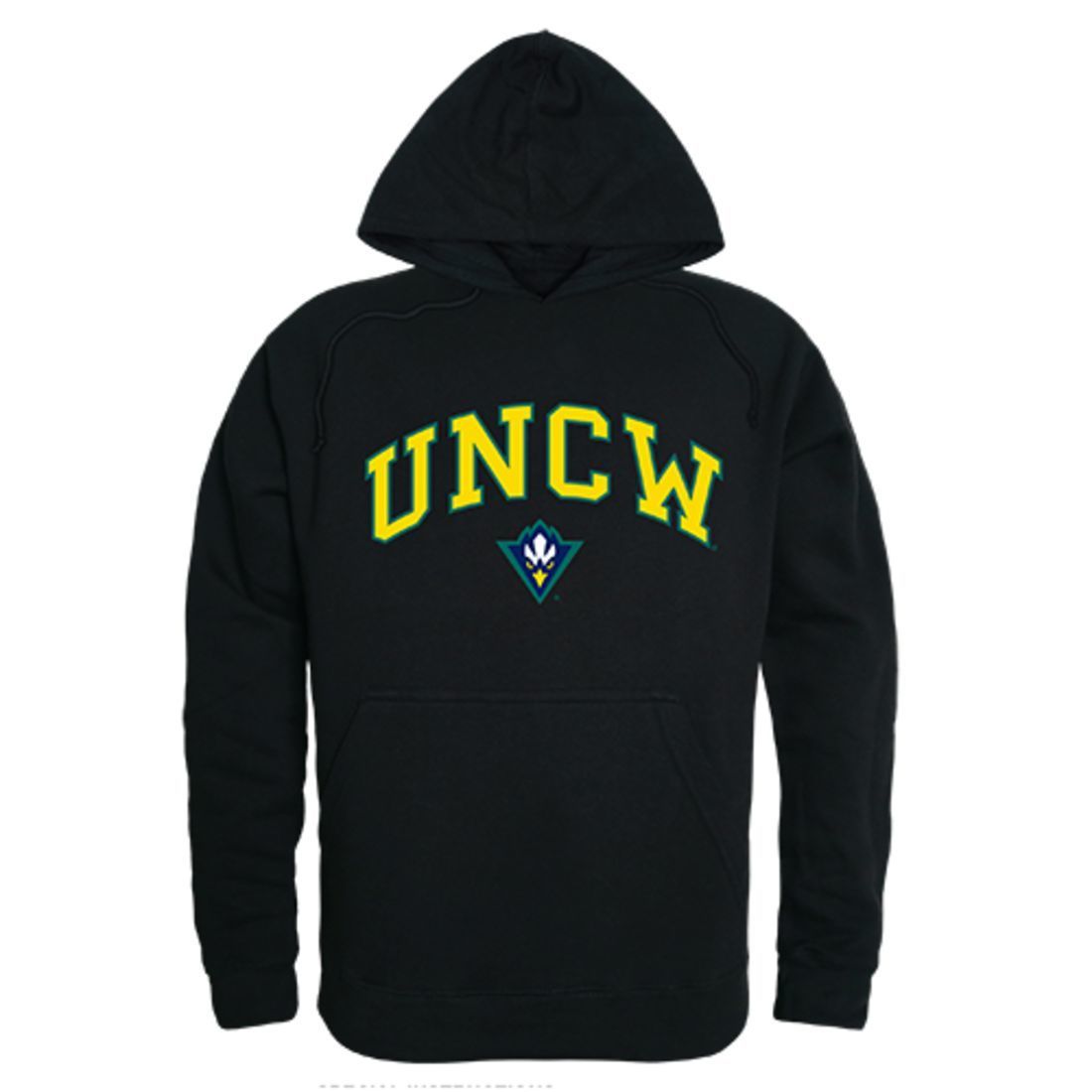 University of North Carolina at Wilmington Seahawks Campus Hoodie Sweatshirt Black-Campus-Wardrobe