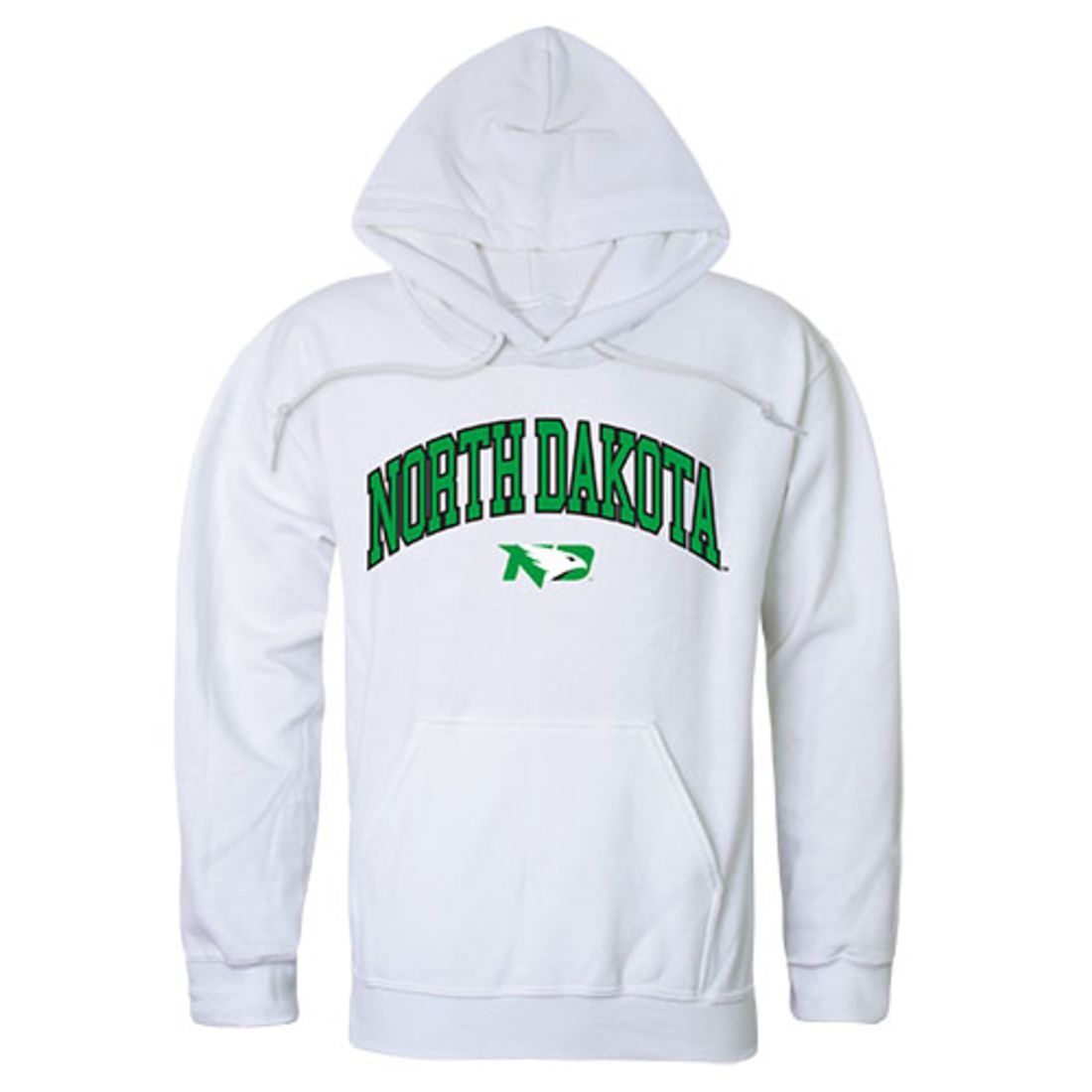 University of North Dakota Fighting Sioux Campus Hoodie Sweatshirt White-Campus-Wardrobe