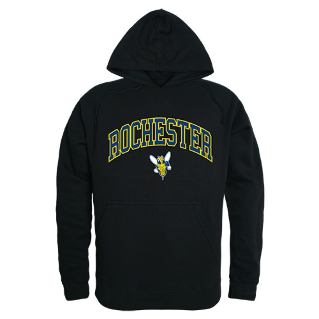 University of Rochester Yellowjackets Campus Hoodie Sweatshirt Black-Campus-Wardrobe