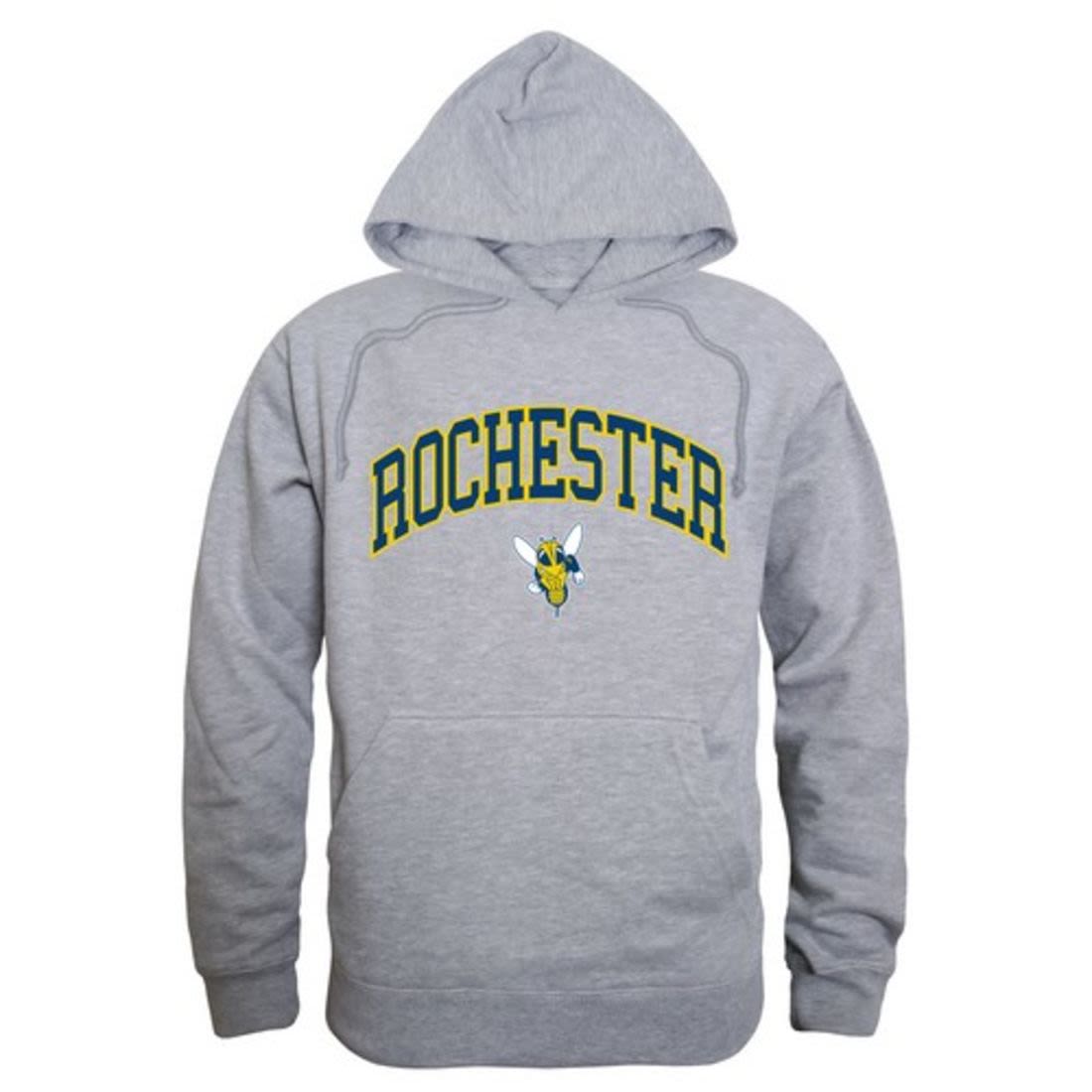 University of Rochester Yellowjackets Campus Hoodie Sweatshirt Heather Grey-Campus-Wardrobe