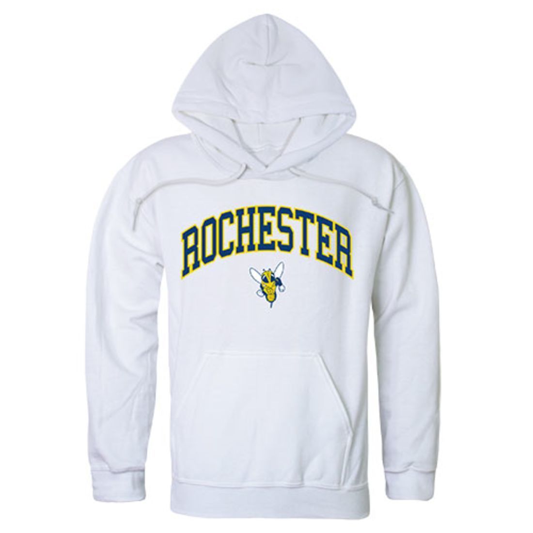 University of Rochester Yellowjackets Campus Hoodie Sweatshirt White-Campus-Wardrobe