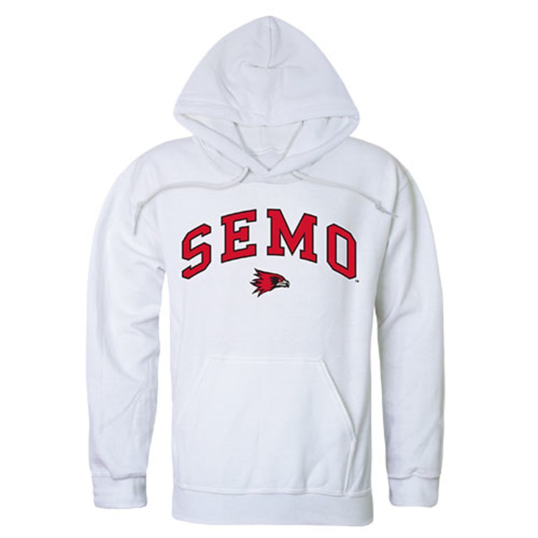 Southeast Missouri State University Redhawks Campus Hoodie Sweatshirt White-Campus-Wardrobe