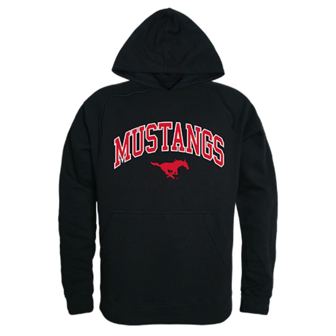 Southern Methodist University Mustangs Campus Hoodie Sweatshirt Black-Campus-Wardrobe