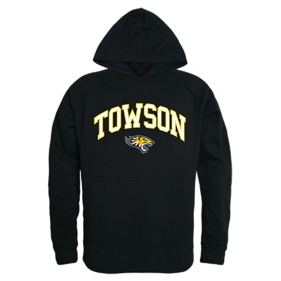 Towson University Tigers Campus Hoodie Sweatshirt Black-Campus-Wardrobe