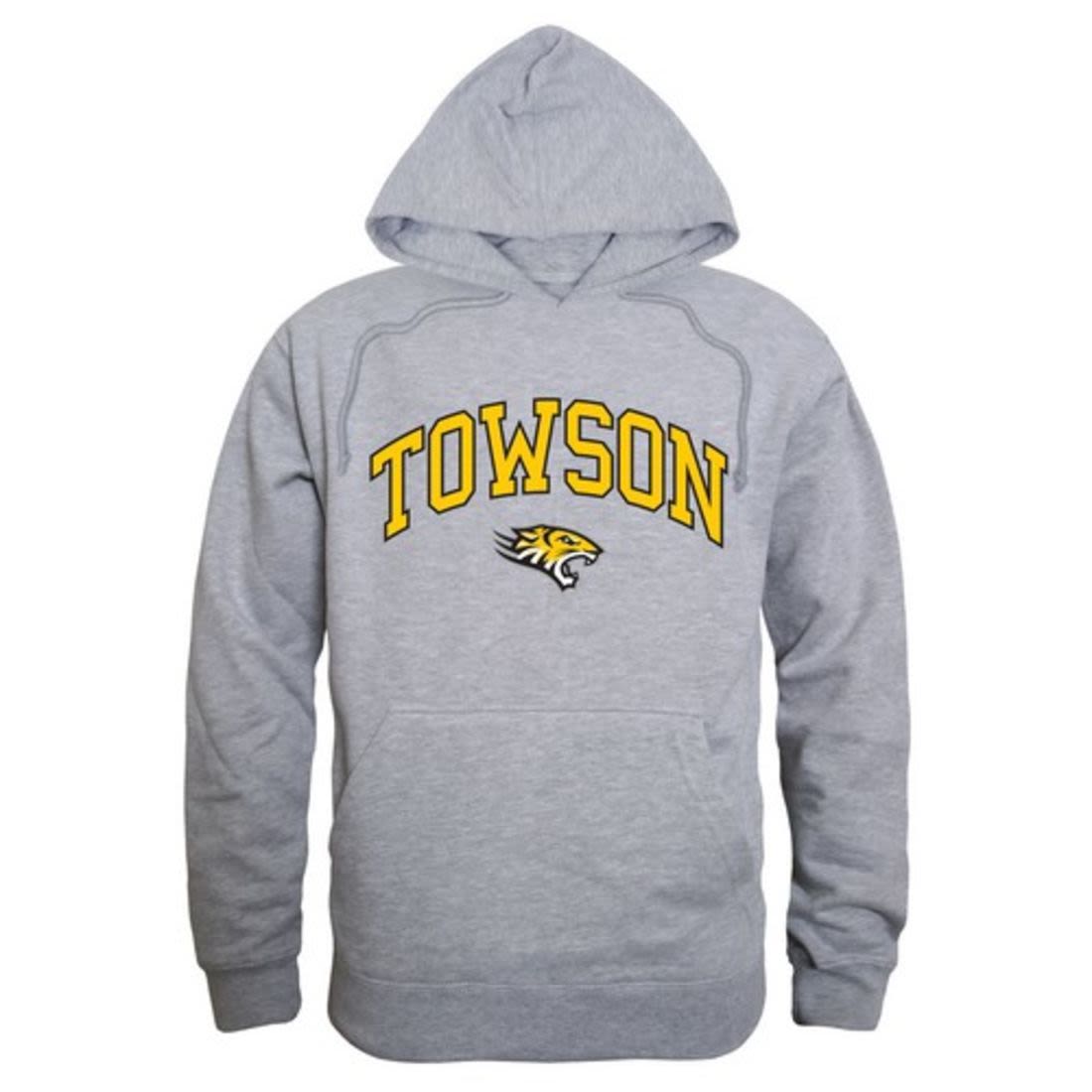 Towson University Tigers Campus Hoodie Sweatshirt Heather Grey-Campus-Wardrobe