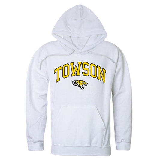 Towson University Tigers Campus Hoodie Sweatshirt White-Campus-Wardrobe