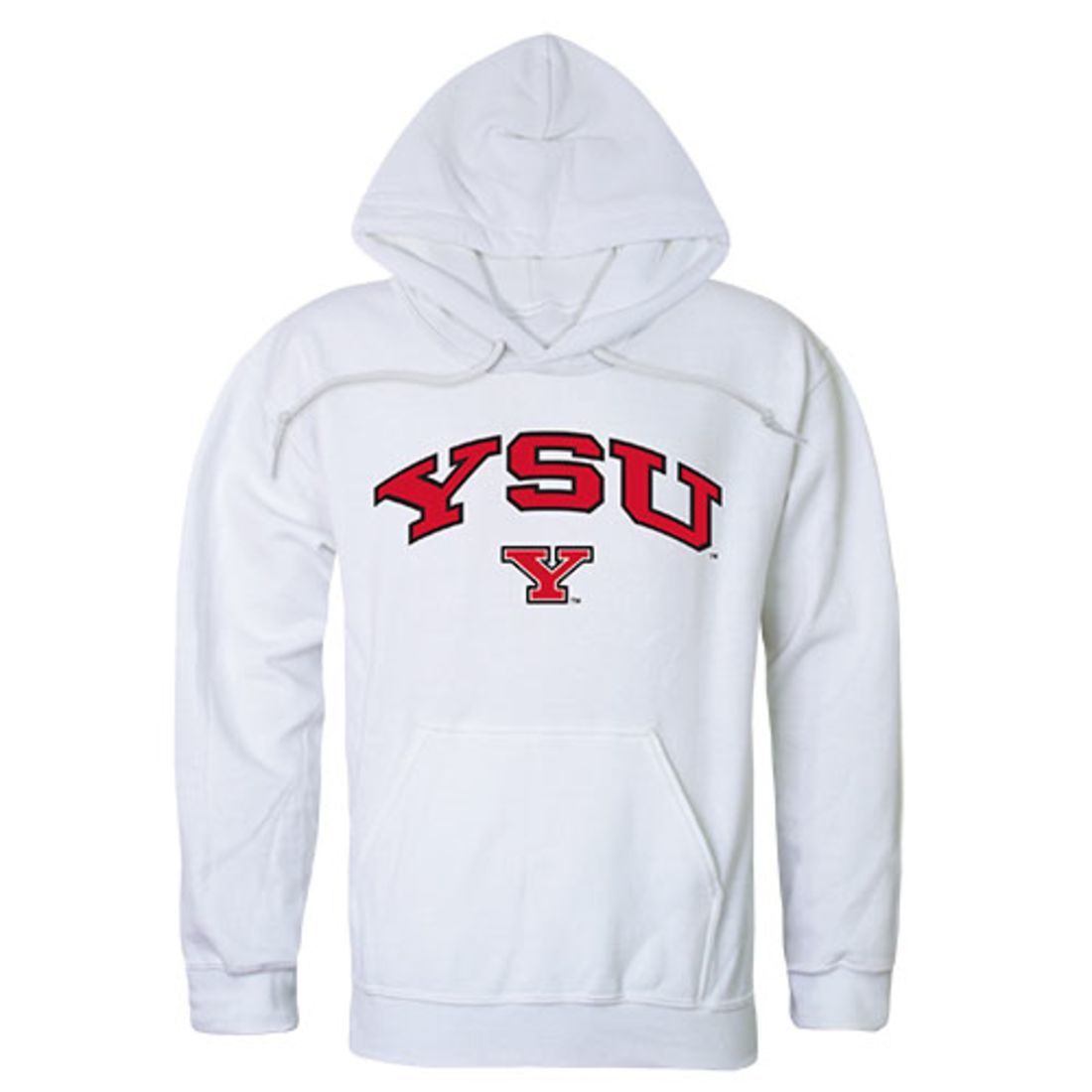 Youngstown State University Penguins Campus Hoodie Sweatshirt White-Campus-Wardrobe