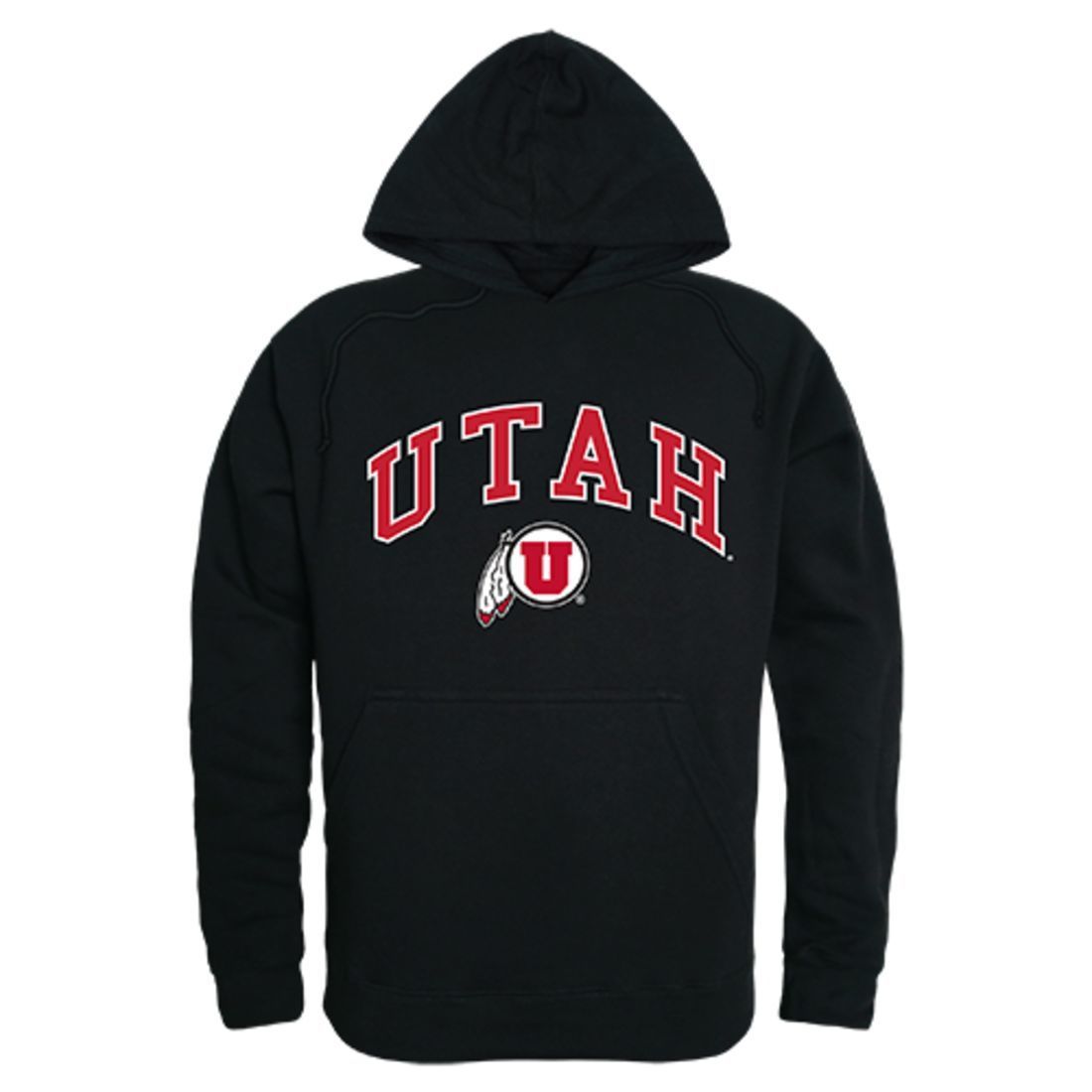 University of Utah Utes Campus Hoodie Sweatshirt Black-Campus-Wardrobe