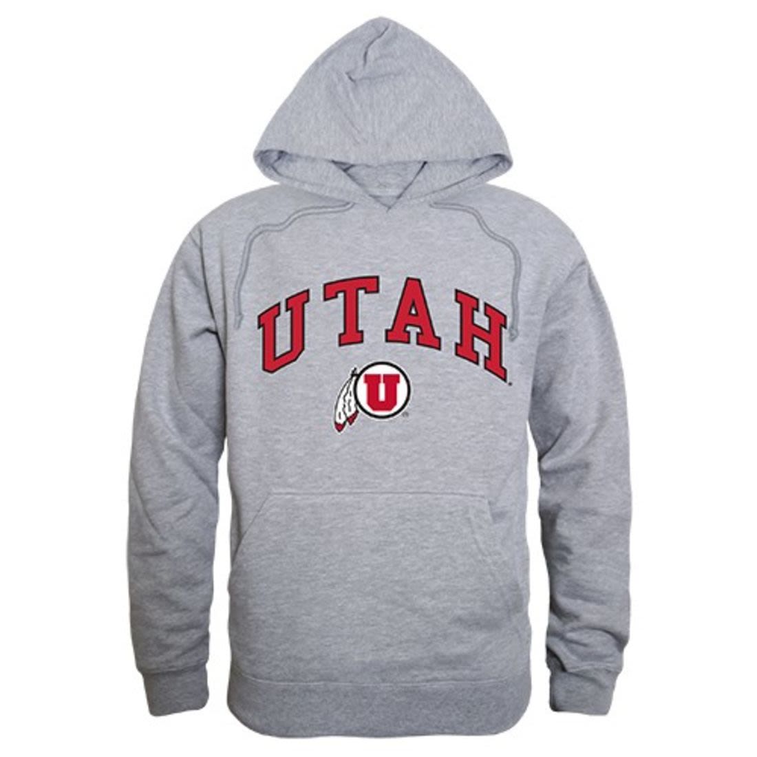 University of Utah Utes Campus Hoodie Sweatshirt Heather Grey-Campus-Wardrobe