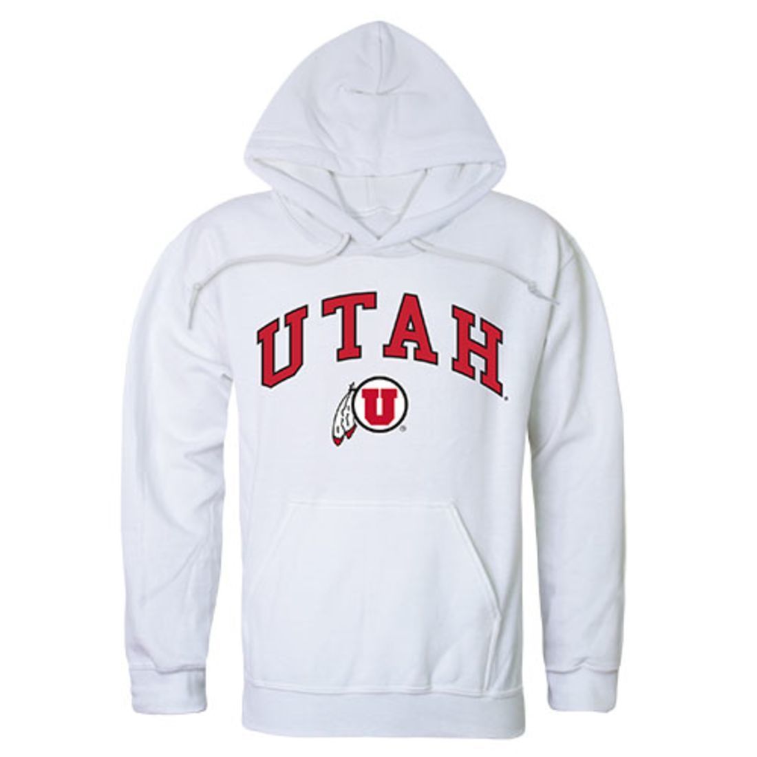 University of Utah Utes Campus Hoodie Sweatshirt White-Campus-Wardrobe