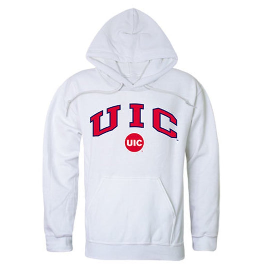 University of Illinois at Chicago Flames Campus Hoodie Sweatshirt White-Campus-Wardrobe