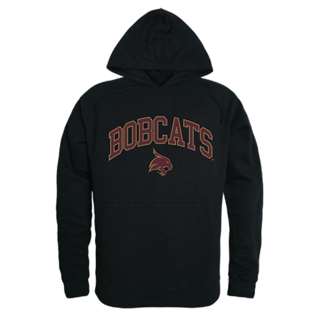 Texas State University Boko the Bobcat Campus Hoodie Sweatshirt Black-Campus-Wardrobe