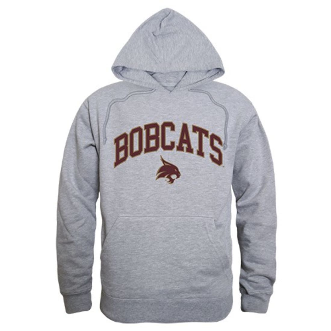 Texas State University Boko the Bobcat Campus Hoodie Sweatshirt Heather Grey-Campus-Wardrobe