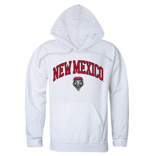 University of New Mexico Lobo Louie Campus Hoodie Sweatshirt White-Campus-Wardrobe