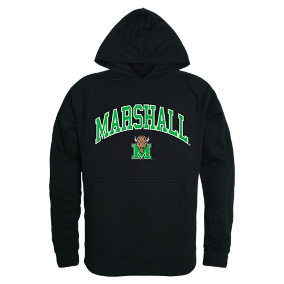 Marshall University Thundering Herd Campus Hoodie Sweatshirt Black-Campus-Wardrobe
