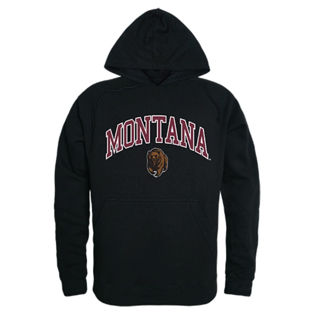 University of Montana Grizzlies Campus Hoodie Sweatshirt Black-Campus-Wardrobe