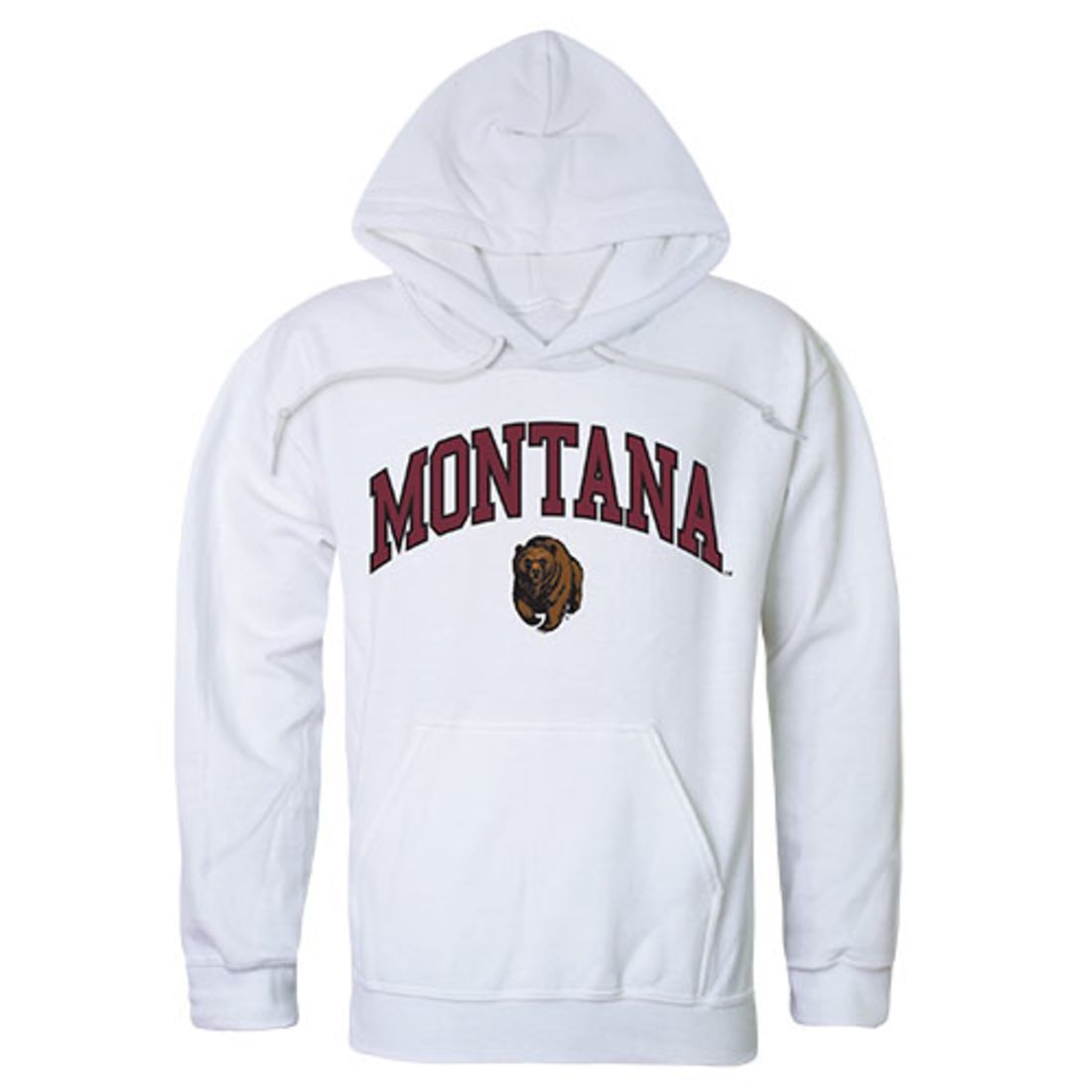 University of Montana Grizzlies Campus Hoodie Sweatshirt White-Campus-Wardrobe