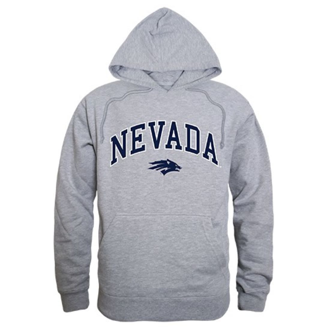 University of Nevada Wolf Pack Campus Hoodie Sweatshirt Heather Grey-Campus-Wardrobe