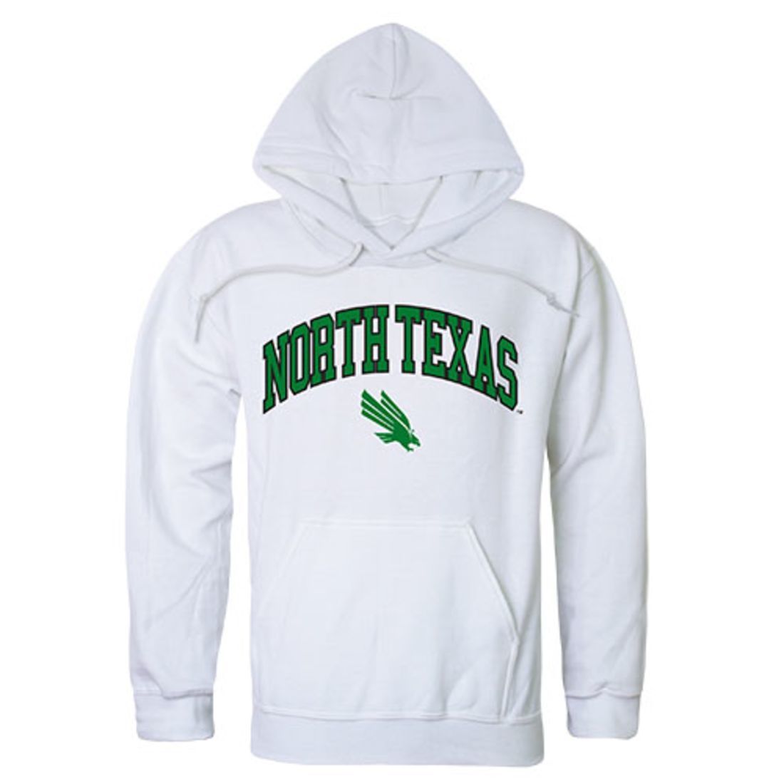 University of North Texas Mean Green Campus Hoodie Sweatshirt White-Campus-Wardrobe