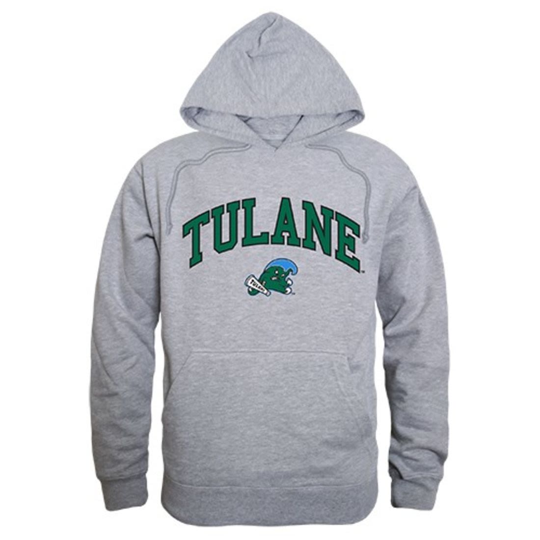 Tulane University Green Wave Campus Hoodie Sweatshirt Heather Grey-Campus-Wardrobe