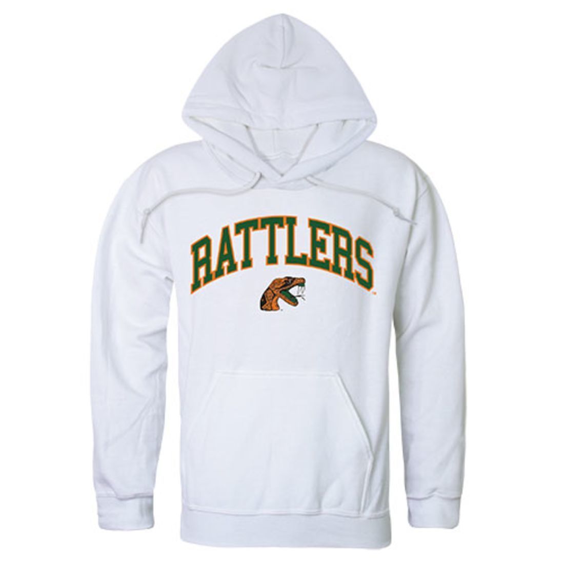 Florida A&M University Rattlers Campus Hoodie Sweatshirt White-Campus-Wardrobe