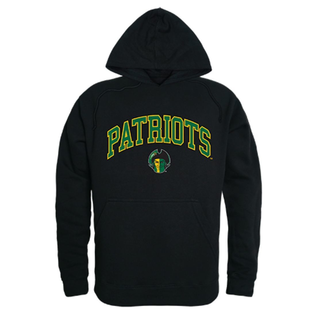 George Mason University Patriots Campus Hoodie Sweatshirt Black-Campus-Wardrobe