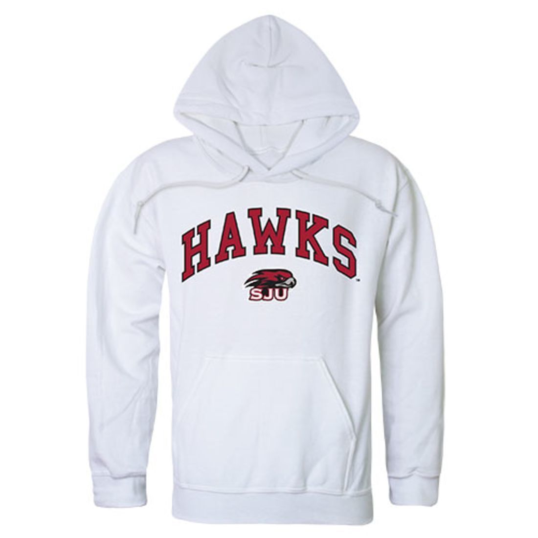 Saint Joseph's University Hawks Campus Hoodie Sweatshirt White-Campus-Wardrobe