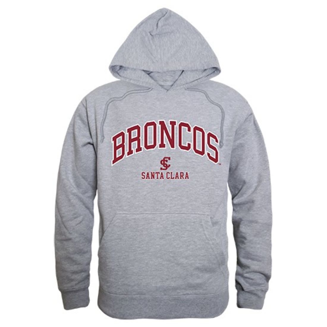Santa Clara University Broncos Campus Hoodie Sweatshirt Heather Grey-Campus-Wardrobe